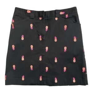 Lilly Pulitzer Black and Pink Pineapple Mini Skirt